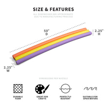 (8 pack) Big Joe Swim Pool Noodle (Single Unit), Pink, 50 inches long