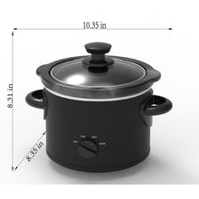 Mainstays 2 Qt Manual Slow Cooker, Matte Black