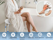 Naipo Shower Chair Bathtub Stool Seat w/ Anti-Slip Rubber, Adjustable Lightweight for Seniors, Disabled, Handicap, Tool-Free Assembly, Blue - Brands For Less USA