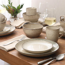 Gibson Elite Jasper 16 Piece Plates and Bowls Reactive Glaze Dishes Stoneware Ceramic Dinnerware Set - Service for 4 - Brands For Less USA