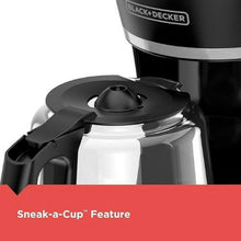Cafetera de goteo programable BLACK+DECKER de 12 tazas con intensidad de café personalizada, color negro 