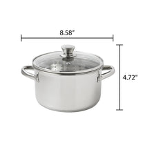 Mainstays Stainless Steel 4-Quart Steamer Pot with Glass Lid, Induction Compatible, Dishwasher Safe, Veggies, Fish - Brands For Less USA