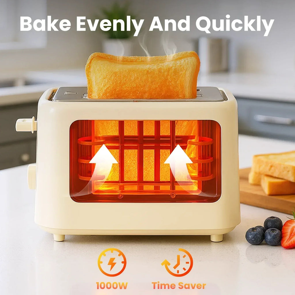 VAVSEA 2 Slice Toaster, 1000W Bread Toaster Machine with Extra Wide Sl ...