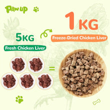 PAWUP Chicken Liver Freeze Dried Dog and Cat Treats, Single Ingredient, Grain Free, No Additives, High Protein Dog Toppers for Training, 4.6oz