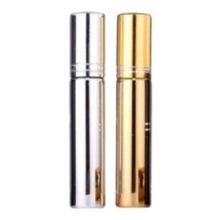 Refillable Perfume Atomizer Spray Bottles, 10ml, Pack of 4, 2 Gold and 2 Silver, Electroplated Aluminum, Portable for Travel