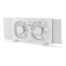 Mainstays 9'' 3-Speed, Reversable Twin Window Fan, White