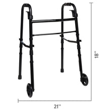 Equate Folding Walker with 5-Inch Wheels, Black – 350 lb Weight Capacity - Brands For Less USA