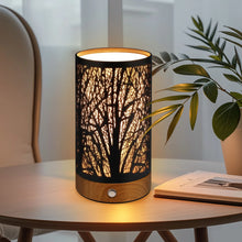 Table Lamps for Bedroom, 3-Way Dimmable Touch Control Bedside Lamp, Nightstand Lamp with Metal Branch Shade for Office, Living Room, Reading(E26 Light Bulb Included)