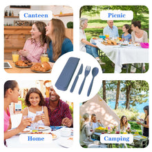 Reusable Travel Utensils Set with Case, 8 Pcs Plastic Cutlery Fork Spoon Set for Camping, Picnic, Office or Daily Use, 4 Large & 4 Regular - Brands For Less USA