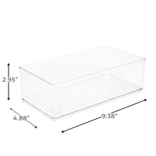 Mainstays Large Clear Plastic Organizer Bin for Bathroom