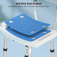 Naipo Adjustable Height Shower Chair with Backrest and EVA Padded, Bathtub Bench Seat Transfer for Disabled, Seniors & Elderly, Tool-Free Assembly - Brands For Less USA