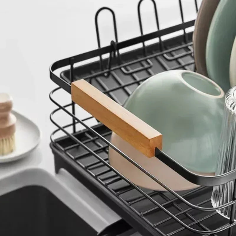 Member'S Mark Modern Dish Rack with Utensil Caddy and Glassware Holder ...
