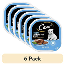 6pack-CesarClassicLoafInSauceChickenAndBeefRecipeWetDogFoodForPuppies-3-5OzTray-_1 - Brands For Less USA