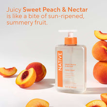 (6 pack) Native Liquid Hand Soap, Sweet Peach & Nectar, Non-drying, Naturally Derived Cleansers, Sulfate Free, 13 fl oz