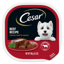 6pack_CesarLoafinSauceBeefRecipeAdultWetDogFood_3.5ozEasyPeelTrays - Brands For Less USA