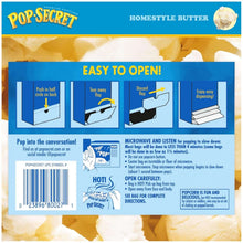 Pop Secret Popcorn, Homestyle Butter Microwave Popcorn, 3 Ounce (Pack of 18)