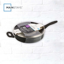 Mainstays 4 Quart Multi-Use Non-Stick 28cm Black Jumbo Cooker Frying Pan with Glass Lid
