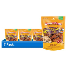 DreamBone Stuffed Twists - Masticables para perros sin cuero crudo con cerdo real envueltos en pollo (7 unidades)