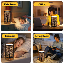 Table Lamps for Bedroom, 3-Way Dimmable Touch Control Bedside Lamp, Nightstand Lamp with Metal Branch Shade for Office, Living Room, Reading(E26 Light Bulb Included)