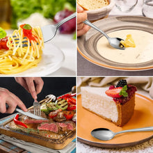 Mirdinner Dinner Forks and Spoons Set, Stainless Steel Silverware Flatware Set, Salad Fork and Soup Spoon, Using for Home, Kitchen or Restaurant, Mirror Polished, Dishwasher Safe