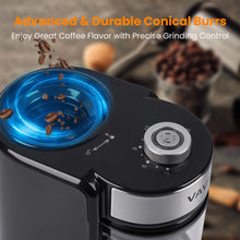 VAVSEA Burr Coffee Grinder, Electric Coffee Bean Grinder with 18 Precise Grind Settings, 3-18 Cup, for Espresso/Drip/Pour over/Cold Brew/French Press