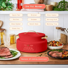 Beautiful 10-in-1 , 6 Qt Electric Multi-Cooker, Tomato Red by Drew Barrymore