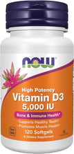 NOW Foods, Vitamin D-3, High Potency, 125 mcg (5,000 IU), 120 Softgels