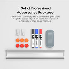 MaxGear 36" x 24" Magnetic Glass Whiteboard, Tempered Glass Dry Erase Board with Markers & Eraser for Office Home