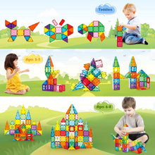 Magnetic Tiles for Kids,Educational Magnetic Building Blocks for Boys Girls, STEM Preschool Kidergarten Learning Toys