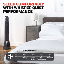Honeywell 40" White Quiet Set Oscillating Tower Fan, 30ft Air Circulation Power, 5 Speed, Auto Off Timer, HYF260W