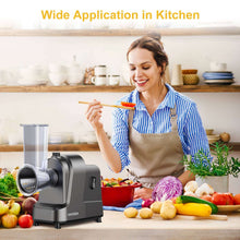 VAVSEA 5-in-1 Electric Cheese Grater, 400W Electric Cheese Shredder with 5 Stainless Blades, Salad Maker with One-Touch Control for Cheese, Vegetables and Fruits, Gifts for Christmas