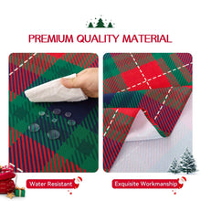 Romanstile Christmas Rectangle Green Plaid Tablecloth - 60 x 84 inch - Checkered Water Stain Resistant Table Cover, Washable Polyester Table Cloths for Xmas Dinner/Party Decoration/Holiday