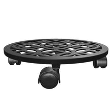 allen + roth 12-in L x 12-in D x 2.7-in H Black Plant Caddy