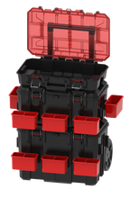 Hyper Tough Hyper Stack Heavy Duty 3 Piece Modular Rolling Toolbox System, Black - Brands For Less USA