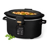 Beautiful 4 Qt Digital Slow Cooker with Hinged Locking Lid, Black Sesame by Drew Barrymore