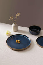Famiware Nature 12-Piece Dinnerware Sets, Stoneware Dish Set, Midnight Blue - Brands For Less USA