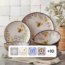 Member'S Mark 12-Piece Bamboo Melamine Dinnerware Set (Assorted Colors)