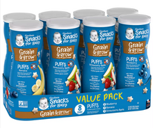 Gerber Baby Snacks For Baby Puffs Variety Pack, 8 pk./1.48 oz.