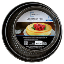 Mainstays, 8", 9", 10" Round Nonstick Carbon Steel Springform Cake Pans, Gray, Set of 3 - Brands For Less USA
