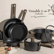 Astercook 18-Piece Pots and Pans Set, Black Titanium Induction Nonstick Cookware Set, Oven Safe to 480°F, Induction Compatible & Dishwasher Safe, Kitchen Cooking Set for RV Trips, Camping and Picnic