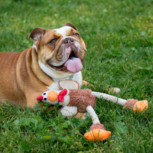 goDog Farm Friends Rooster Plush Toy for Dogs with Chew Guard Technology for Stronger & Longer Play, Soft & Durable, Built-In Squeaker, Brown, Medium