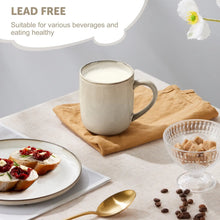 Vesteel Coffee Mug Set of 4, Ceramic Coffee Cups with Handles, 14oz Handmade Reactive Glaze Mugs Set for Coffee Tea Milk, Mug Gifts for Thanksgiving Day Anniversary, Gifts for Men, women, Home, Office and Restuarant