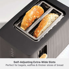 Thyme & Table 2-Slice Toaster, Extra-Wide Slots with Slide-Out Removable Crumb Tray, Slate Grey