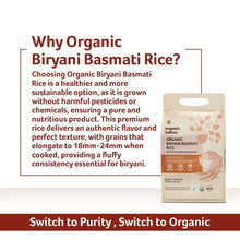 Organic Biryani Basmati Rice/ Long grain basmati Rice