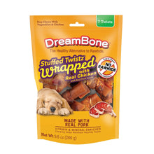 DreamBone Stuffed Twists Rawhide-Free Dog Chews with Real Pork Wrapped with Chicken, 7 Count