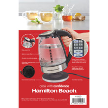 Hamilton Beach Temperature-Control Electric Glass Kettle, Tea & Water Kettle, 1.7L with Auto Shutoff and Ultra-Fast Heating