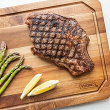 Viking Acacia Wood, Reversible Carving Board with Juice Well