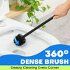 GARITIN Plunger and Toilet Brush Set with Holder, 2 in 1 Toilet Plunger and Brush Combo for Bathroom Cleaning, Black