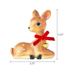 Sitting Deer with Bell Christmas Tabletop Decoration, Brown, 4.33", by Holiday Time