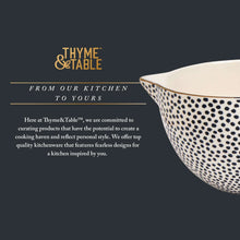 Thyme & Table, 5-Piece Ceramic Mixing Bowl and Measuring Bowl Set, Dot Pattern